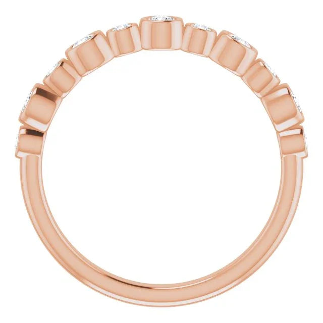 14K Rose Diamond Ring | Yumna Jewelers