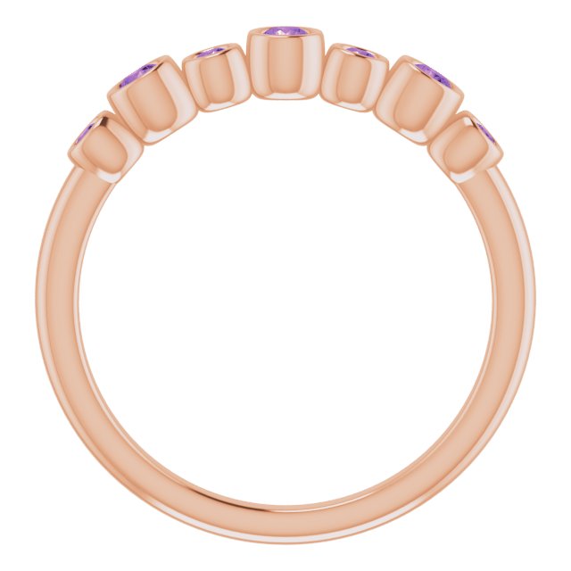 14K Rose Natural Amethyst Bezel-Set Ring 71844:612:P