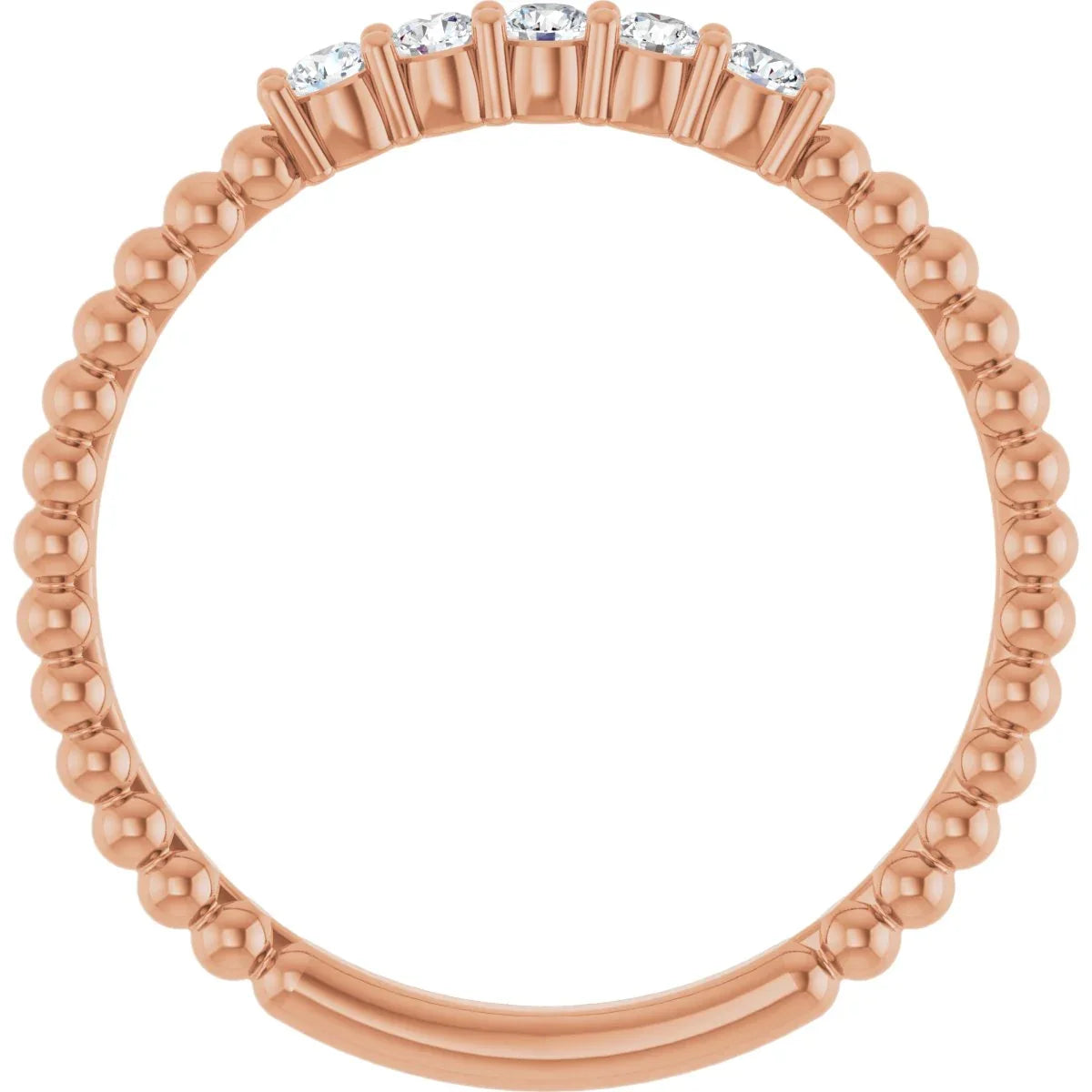 14K Rose 1/6 CTW Natural Diamond Stackable Ring 71927:607:P