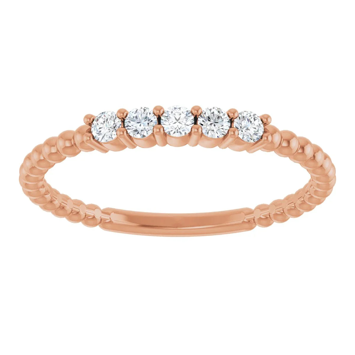 14K Rose 1/6 CTW Natural Diamond Stackable Ring 71927:607:P