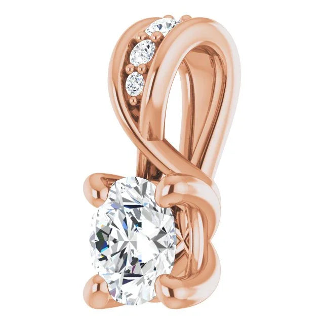 14K Rose 1/4 CTW Natural Diamond Pendant 86678:6002:P