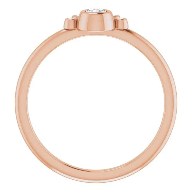 14K Rose 1/6 CTW Natural Diamond Ring   72035:655:P