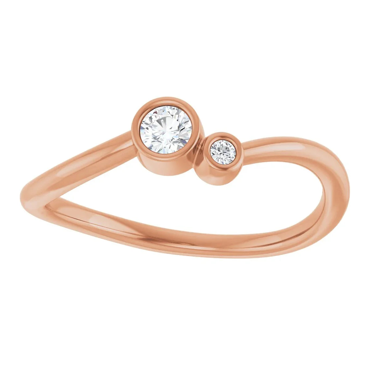 14K Rose 1/8 CTW Natural Diamond Ring 72006:640:P