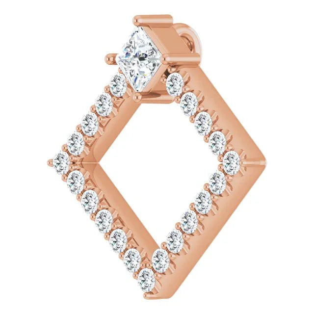 14K Rose 5/8 CTW Natural Diamond Pendant 86890:6052:P