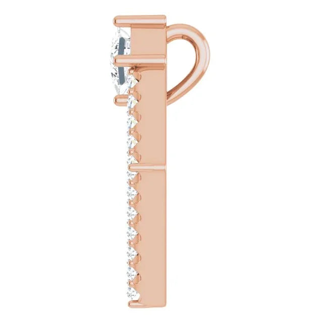 14K Rose 5/8 CTW Natural Diamond Pendant 86890:6052:P