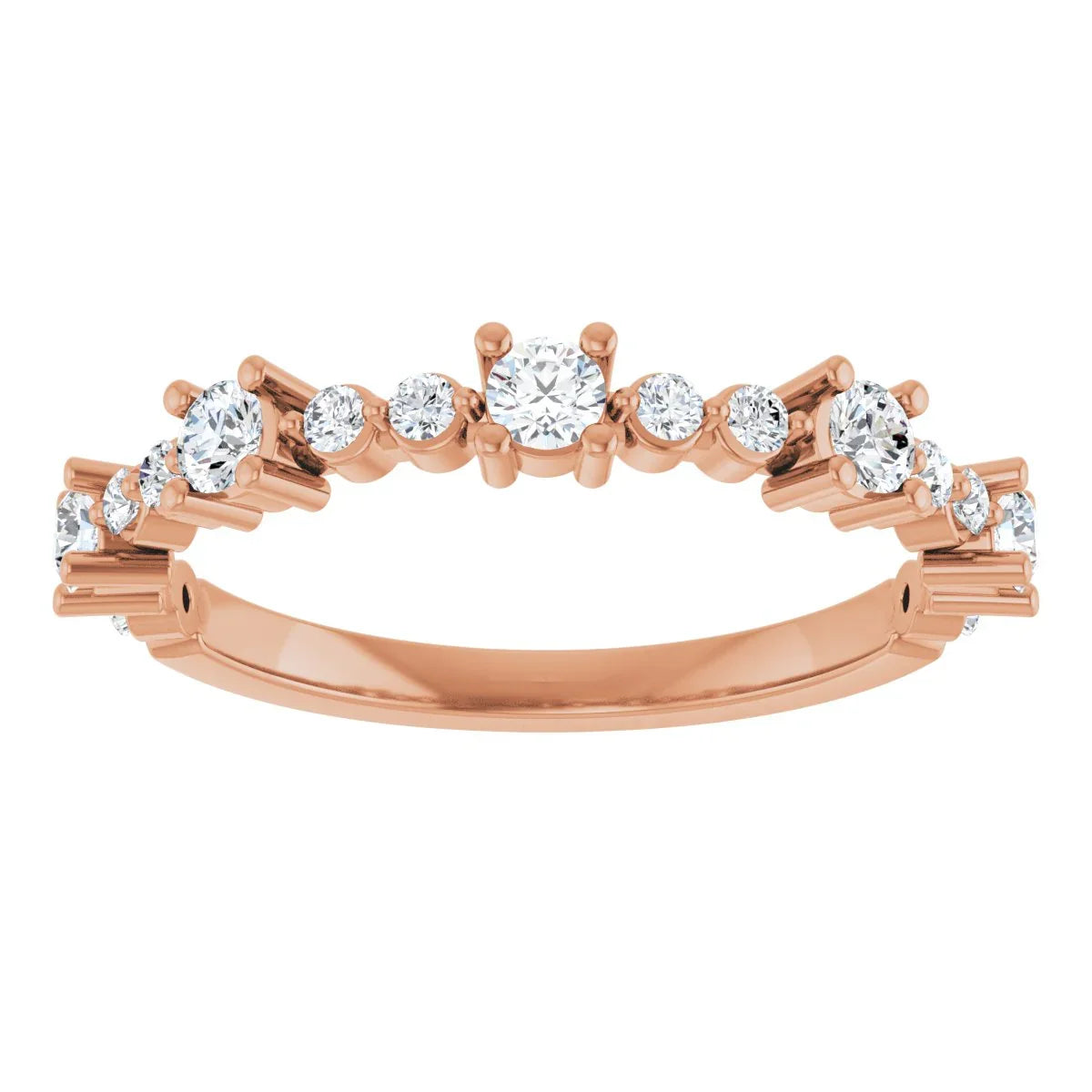 1/2 CTW Diamond Rings | 14K Rose Ring | Yumna Jewelers