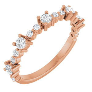 1/2 CTW Diamond Rings | 14K Rose Ring | Yumna Jewelers