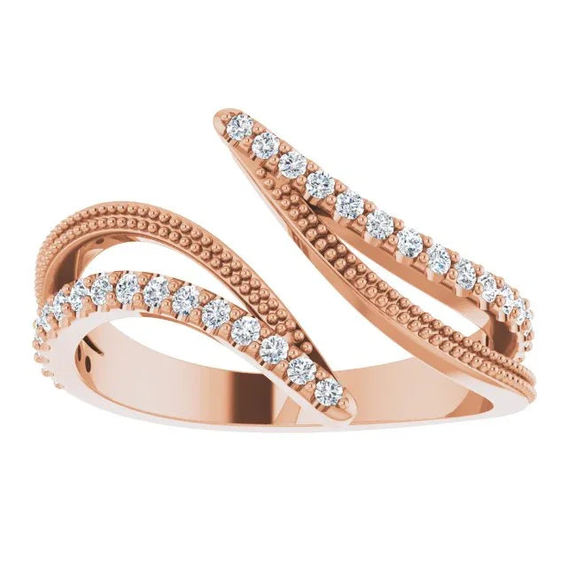 1/4 CTW Diamond Bypass Ring | Yumna Jewelers