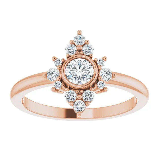 14K Rose 3/8 CTW Natural Diamond Ring  72089:6039:P