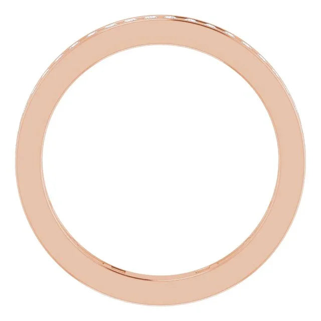 14K Rose 3/8 CTW Natural Diamond Stackable Ring 67402:103:P
