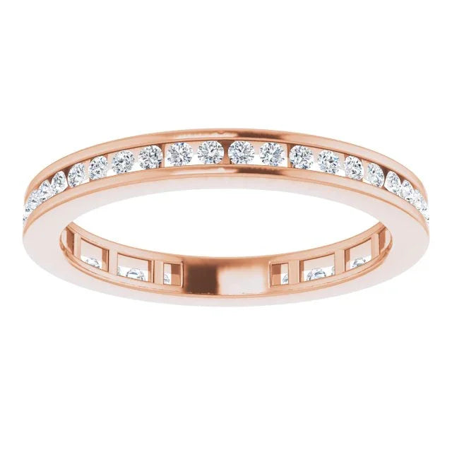 14K Rose 3/8 CTW Natural Diamond Stackable Ring 67402:108:P