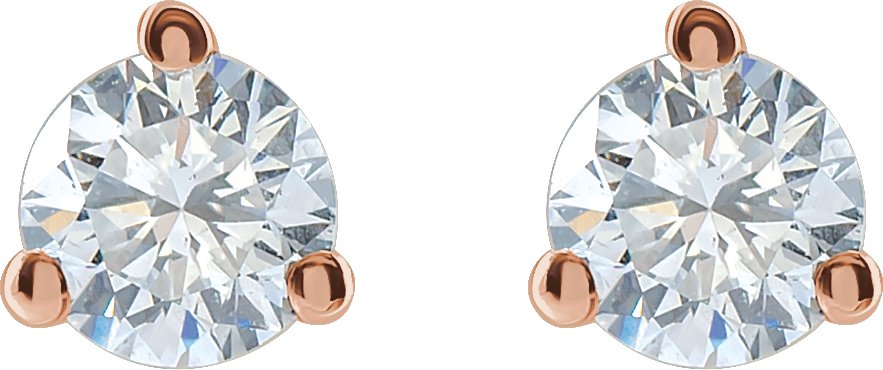 3 Prong Lab-Grown Stud Earrings | Yumna Jewelers