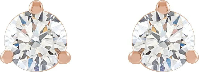 3 Prong Diamond Stud Earrings | Yumna Jewelers