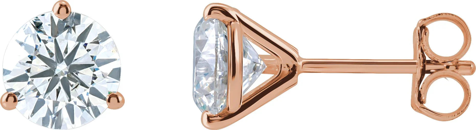 14K Rose 1 1/2 CTW Lab-Grown Diamond Stud Earrings 652481:LG617:P