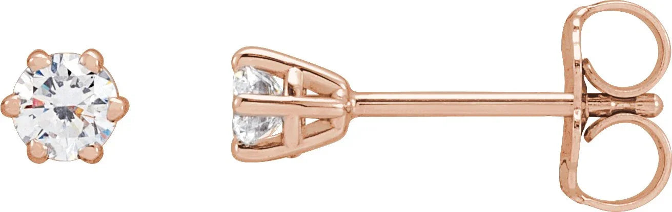 14K Rose 1/4 CTW Natural Diamond Stud Earrings 29236:6038:P