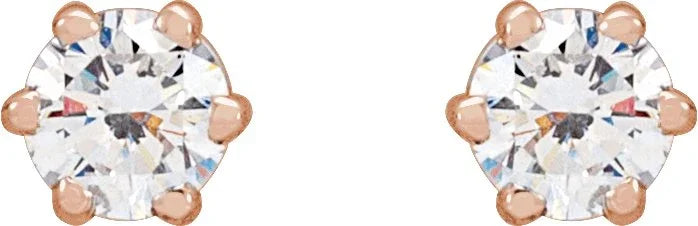 14K Rose 1/4 CTW Natural Diamond Stud Earrings 29236:6070:P
